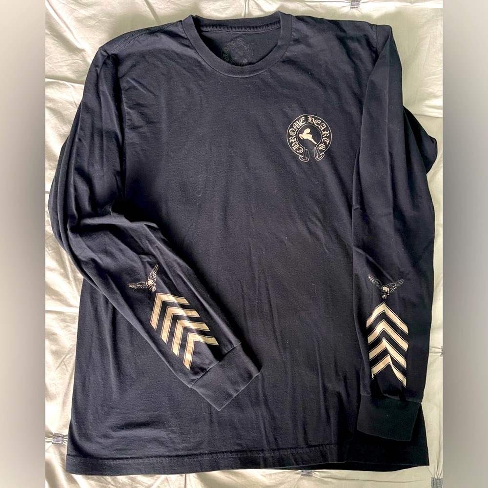 Chrome Hearts Long Sleeve Tee with Silver Accents